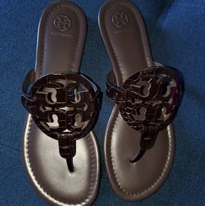 Chocolate Tory Burch Miller Sandals